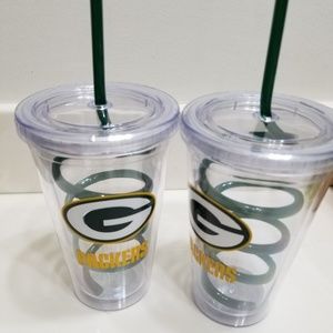 2 new 16oz Green Bay Packers Tumbler cups
